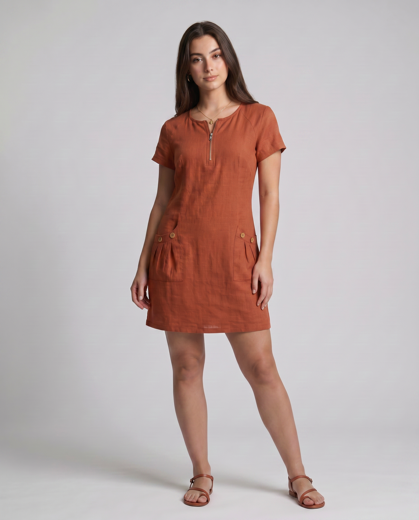 Vestido Alma Terracota