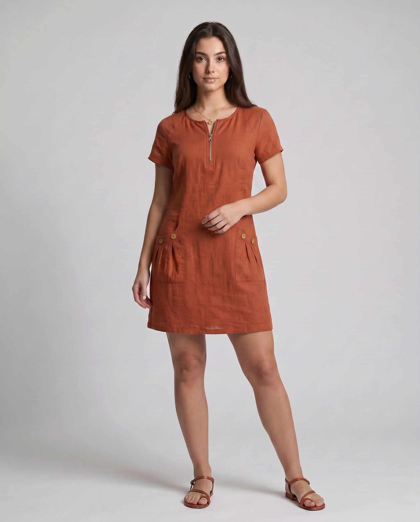 Vestido Alma Terracota