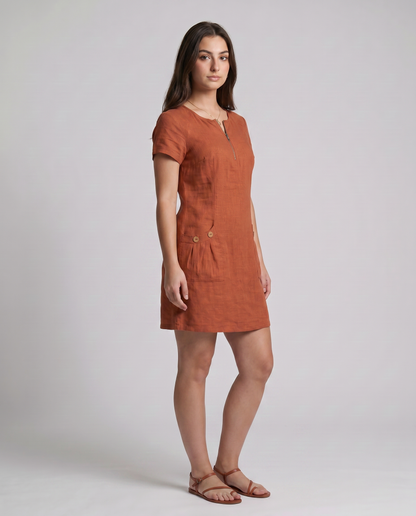 Vestido Alma Terracota