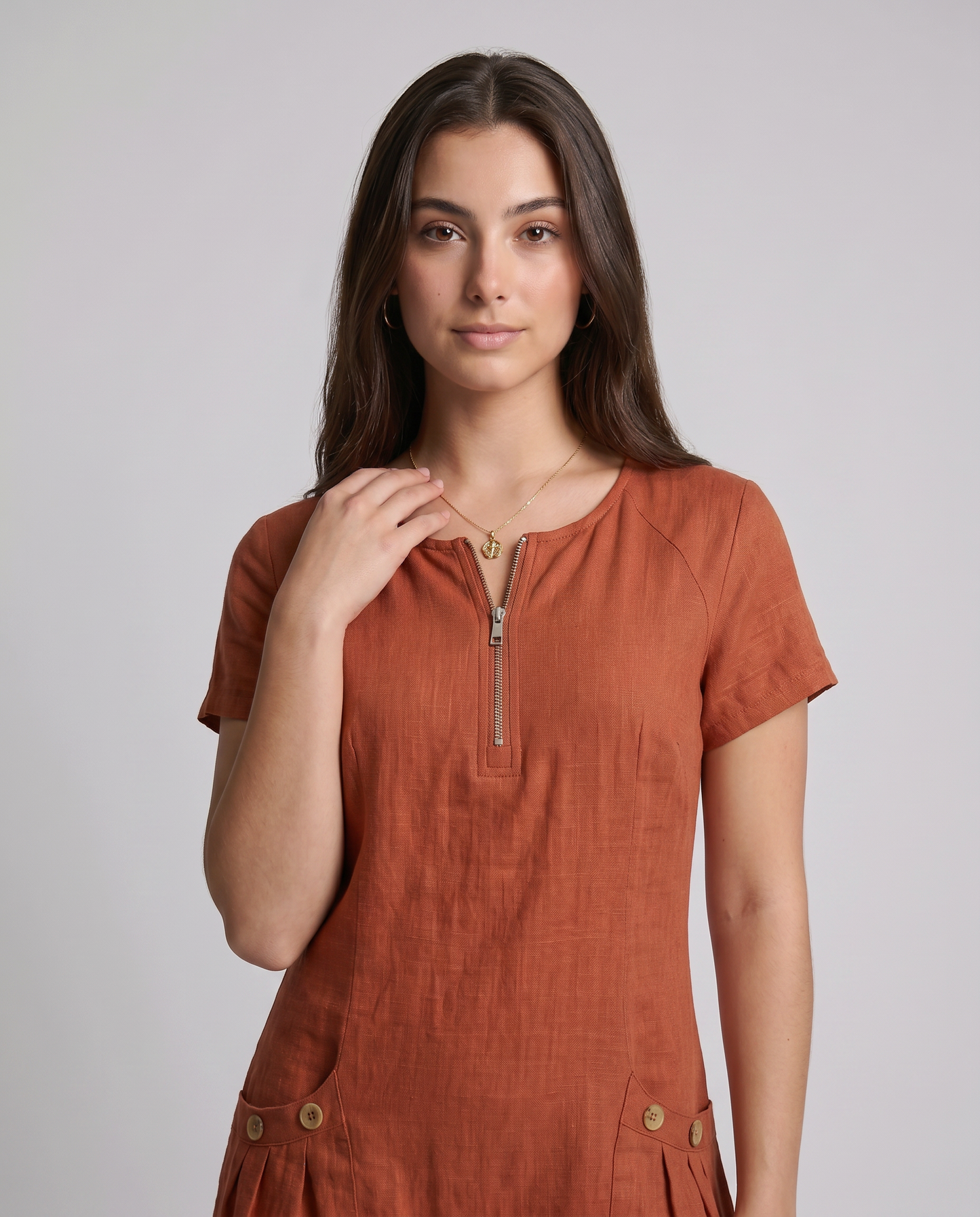 Vestido Alma Terracota