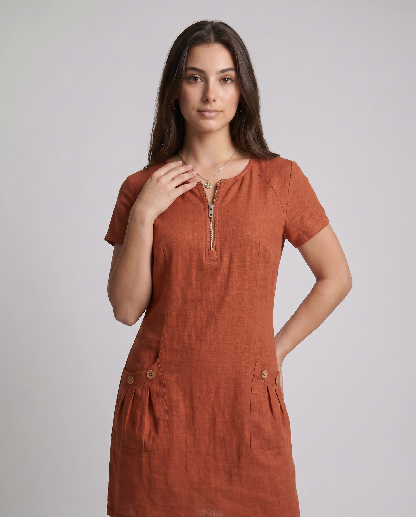 Vestido Alma Terracota
