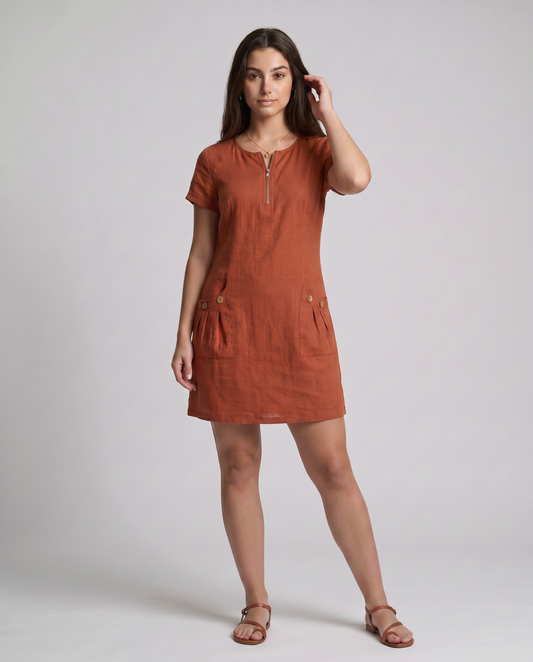 Vestido Alma Terracota